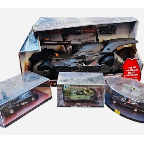 24 - A group of die-cast and plastic film and television vehicles, including three cased display models i... 