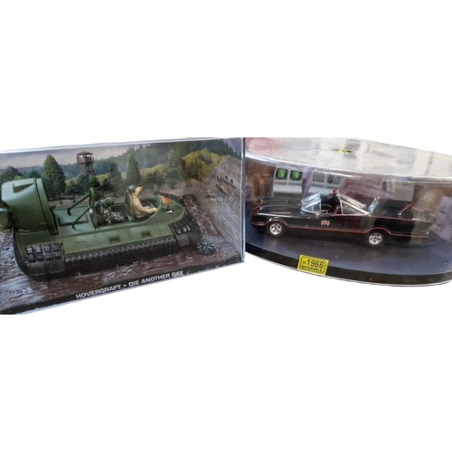 24 - A group of die-cast and plastic film and television vehicles, including three cased display models i... 