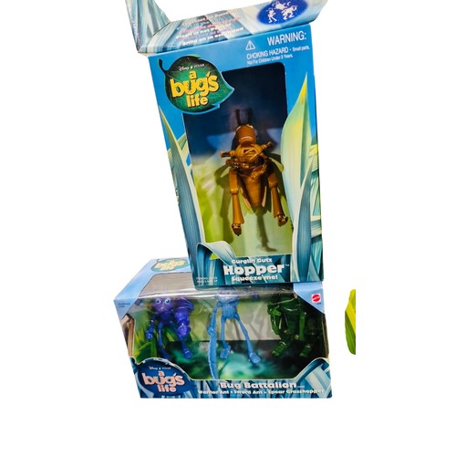 27 - A group of boxed Disney Pixar A Bug's Life toys, including Sqooshie Flik action figures, Curgilin Gu... 