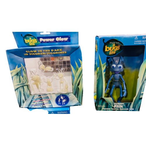 27 - A group of boxed Disney Pixar A Bug's Life toys, including Sqooshie Flik action figures, Curgilin Gu... 