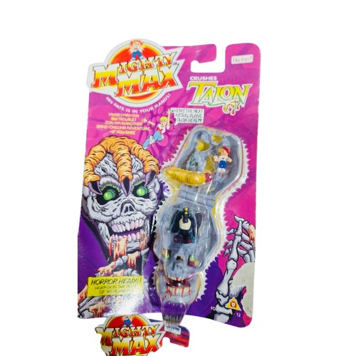 A group of Mighty Max blister-packed playsets, including Battles