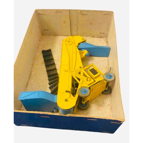 22 - A Dinky Toys die-cast Vator Loader, model 564, in yellow and blue with conveyor belt, presented in t... 