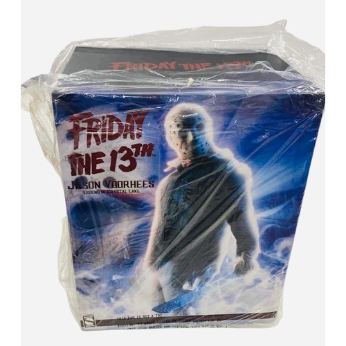 11 - A factory-boxed Sideshow Friday the 13th Jason Voorhees collectible figure, in illustrated presentat... 