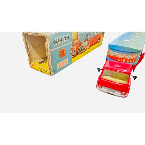 22C - A group of Corgi Toys die-cast circus vehicles, comprising a Chipperfields Circus horse transporter ... 