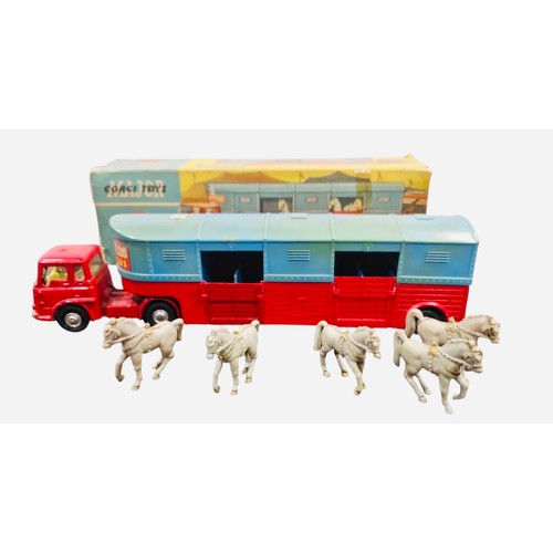 22C - A group of Corgi Toys die-cast circus vehicles, comprising a Chipperfields Circus horse transporter ... 