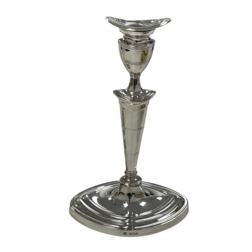 2 - A pair of Mappin & Webb Sterling Silver Candlesticks Birmingham Hallmarked 1976, Weighted bottoms we... 
