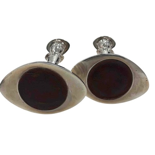 2 - A pair of Mappin & Webb Sterling Silver Candlesticks Birmingham Hallmarked 1976, Weighted bottoms we... 