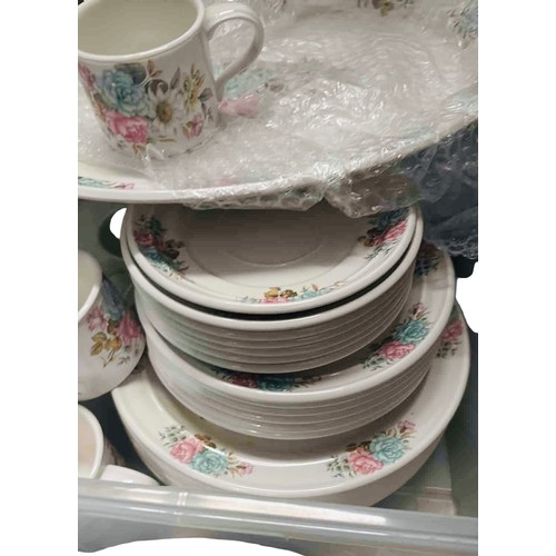 247 - A group of Portmeirion Pottery earthenware tablewares, decorated with polychrome floral sprays, comp... 