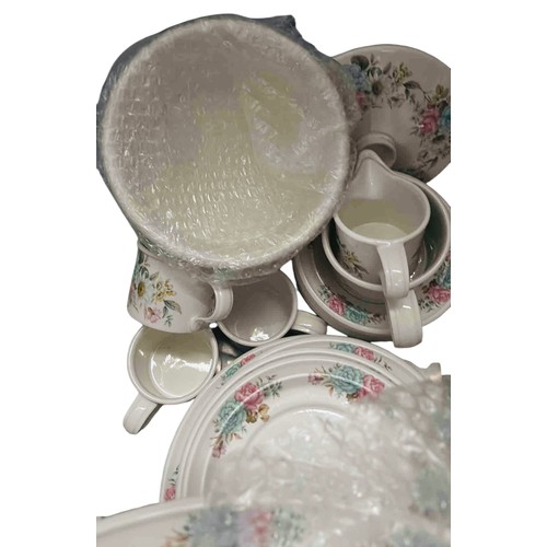 247 - A group of Portmeirion Pottery earthenware tablewares, decorated with polychrome floral sprays, comp... 