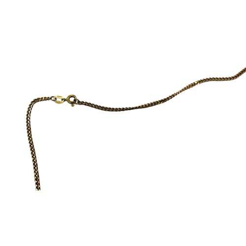 1 - 9CT Gold curb-link chain necklace, fitted with spring-ring clasp and lobster clasp. The lobster clas... 