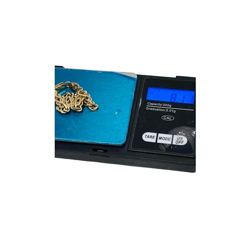 39 - 9CT Gold bracelet of alternating openwork oval links and curb chain, fitted with a lobster clasp, th... 