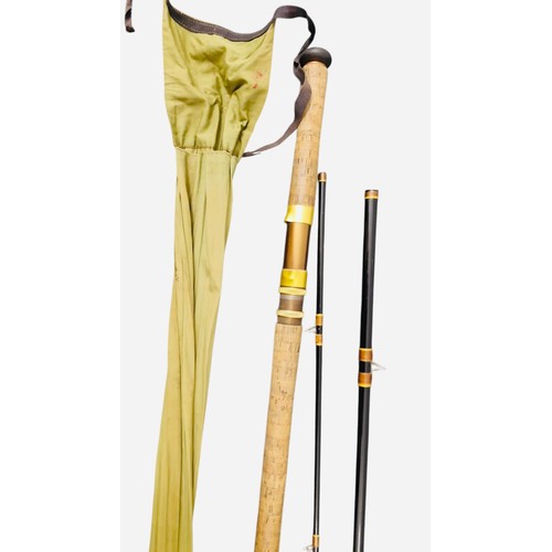 Milbro Classic three-piece 12' salmon fly rod black finished sections ...