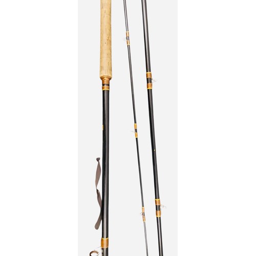 Milbro Classic three-piece 12' salmon fly rod black finished sections ...