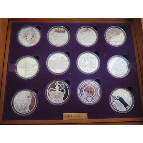 1110 - A silver proof coin collection of Queen Elizabeth II Golden Jubilee collection - Twenty four proof c... 