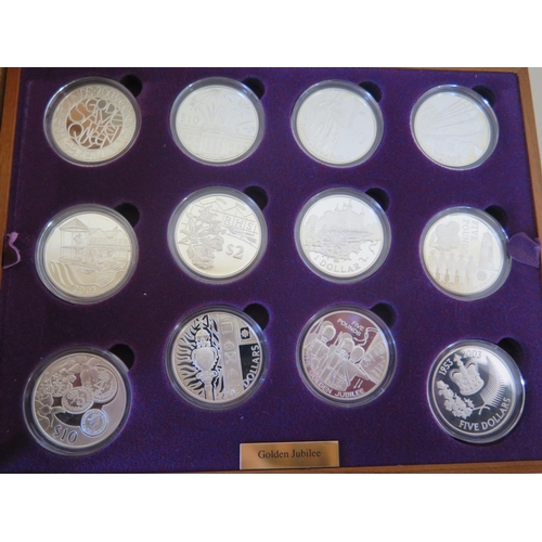 1110 - A silver proof coin collection of Queen Elizabeth II Golden Jubilee collection - Twenty four proof c... 