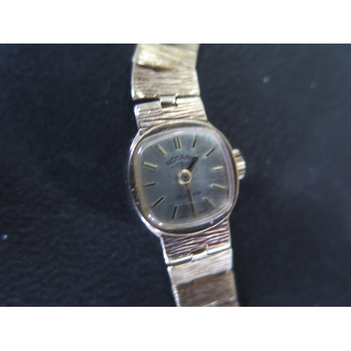 1091 - A ladies 9ct yellow gold Rotary manual wind ladies wristwatch - approx weight 14 grams - not working