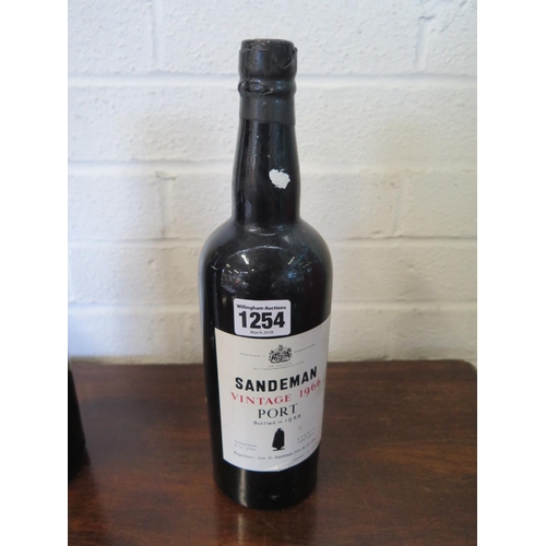 1254 - A bottle of Sandeman Vintage Port 1966