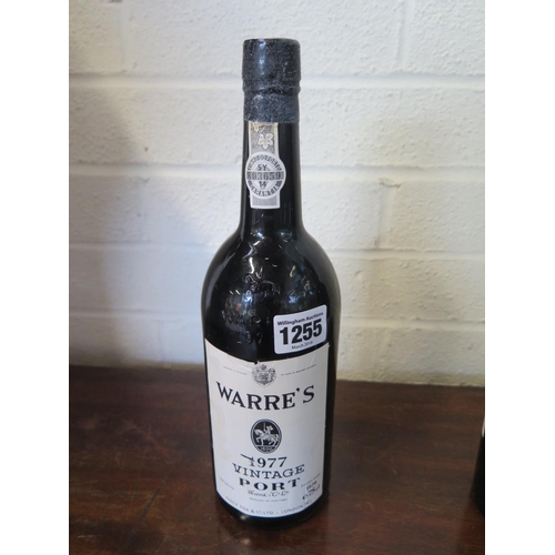 1255 - A bottle of Warres 1977 Vintage Port