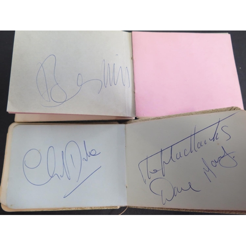 1264 - Two vintage autograph albums containing signatures of Benny Hill, Tommy Trinder, Billy Cotton, Ken D... 