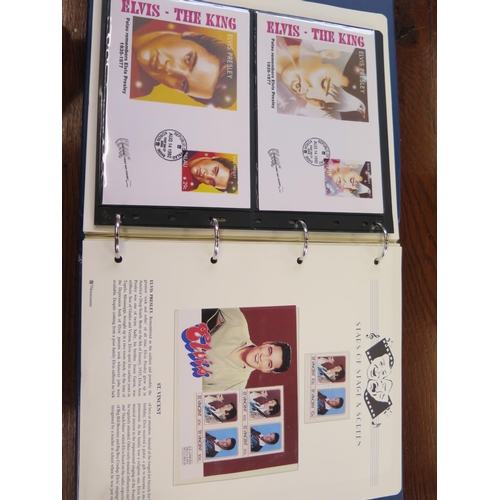 1269 - Stars of Stage and Screen stamp collection in binder -
 Variety of sheets, blocks and FDCs