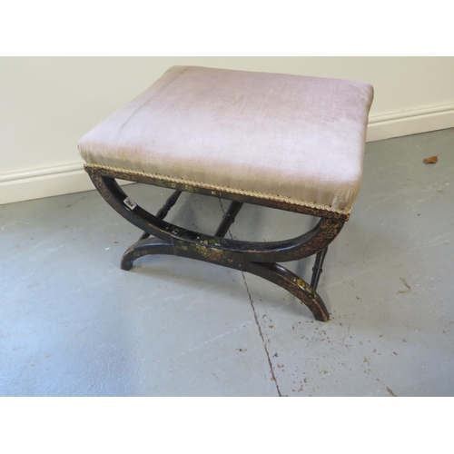 264 - A 19th century chinoiserie footstool - Height 45cm x Width 63cm