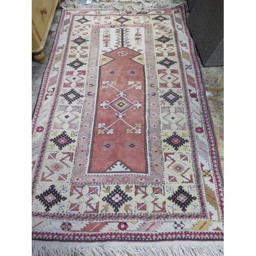 427 - Two woolen hand made rugs - 76cm x 125cm and 115cm x 198cm