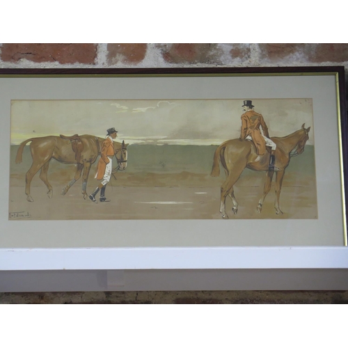 475 - Three hunting prints by Lionel Edwards - 27cm x 64cm