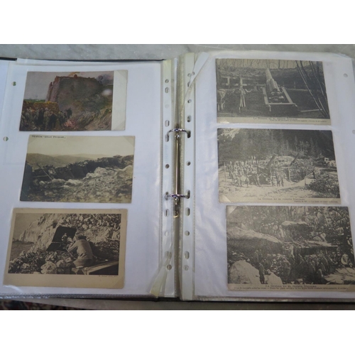 524 - An album containing approx 200 postcards relating to World War I