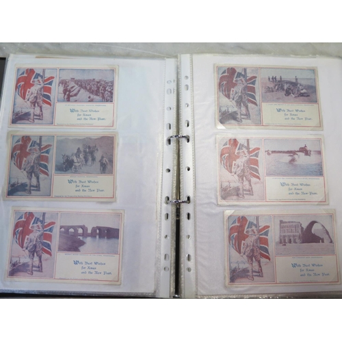 525 - An album containing approx 200 postcards relating to World War I