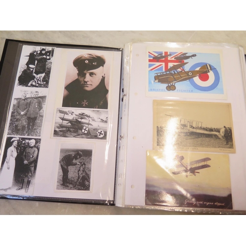 527 - An album containing approx 200 postcards relating to World War I