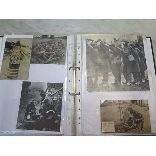 528 - An album containing approx 200 postcards relating to World War I