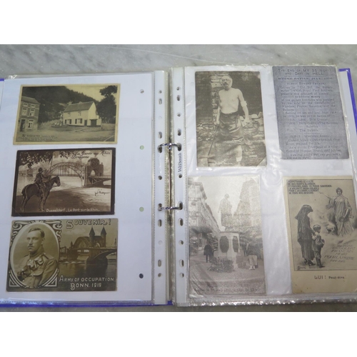 529 - An album containing approx 200 postcards relating to World War I