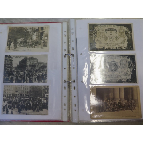 530 - An album containing approx 200 postcards relating to World War I