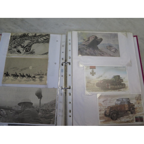 531 - An album containing approx 200 postcards relating to World War I