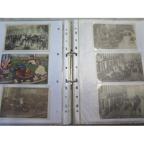 532 - An album containing approx 200 postcards relating to World War I