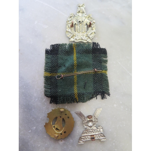 542 - Four Scottish Regimental cap badges to include Argyle Light Infantry, Lowland Regiment, Kings Scotti... 