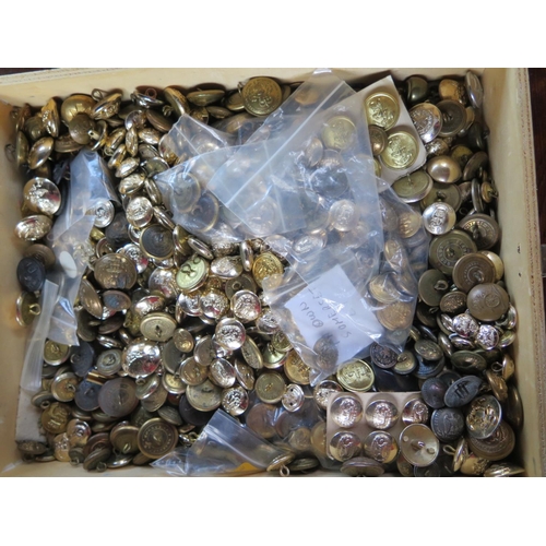 551 - A large selection of Military and Military related uniform buttons some regimental, some constabular... 