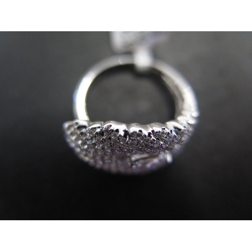 795 - An 18ct white gold diamond feather ring - approx diamond weight 1.12ct - ring size M - approx weight... 