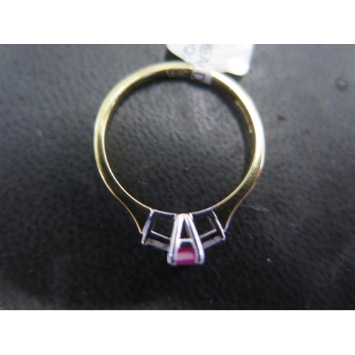 796 - An 18ct white gold ruby and diamond ring - approx weight 2.2 grams - ring size O - ex jewellers stoc... 