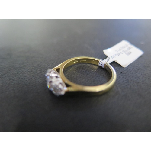 798 - An 18ct yellow gold three stone diamond ring - total approx diamond weight 0.78ct - ring size L - ap... 