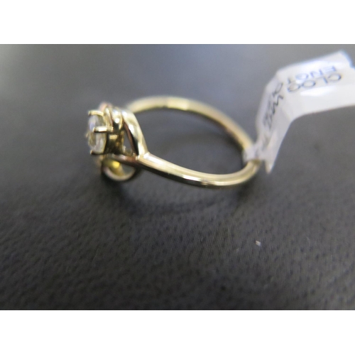 799 - A 9ct yellow gold Cloqau white topaz ring - approx weight 2 grams - ring size M - ex jewellers stock... 