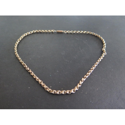 919 - A 9ct yellow gold chain link necklace - approx weight 12.1 grams - length approx 44cm - in moderate ... 