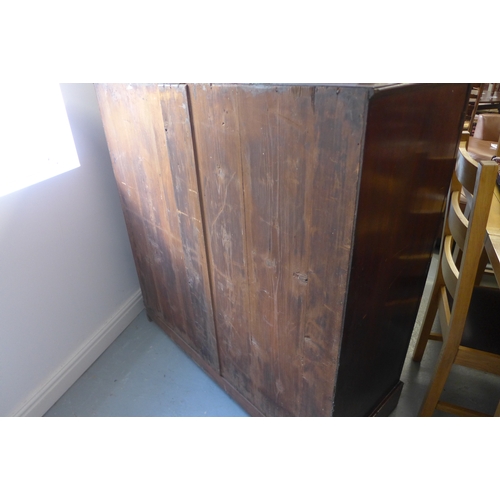 307 - A very good quality late Victorian mahogany museum/shop cabinet with two panel doors enclosing 36 sm... 