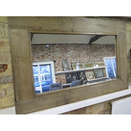 19 - A mirror made from re-claimed timber - 97cm wide x 62cm high