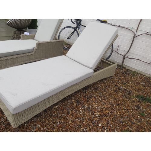 48 - A Bramblecrest Costswold straw coloured woven lounger