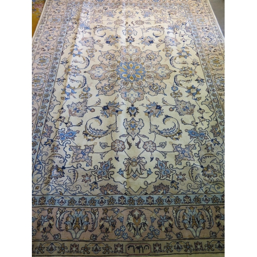 484 - A hand knotted, woollen Meshed rug, signed, caucasian ground,  approx. 295cm x 200cm, some light wea... 