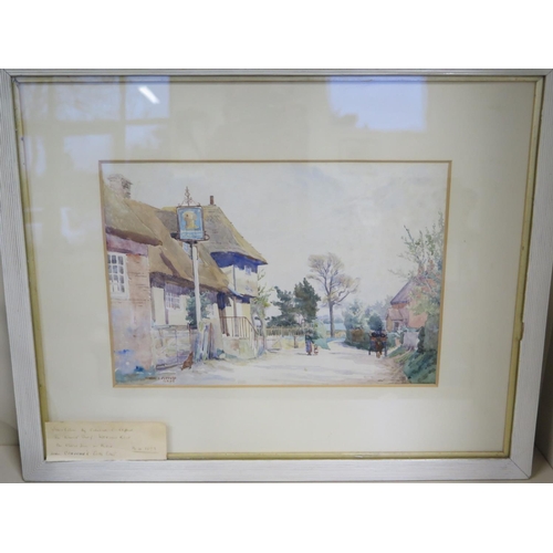 532 - An Edward C Clifford watercolour depicting The Wheat Sheaf Inn, Westwood, Kent - signed and dated 15... 