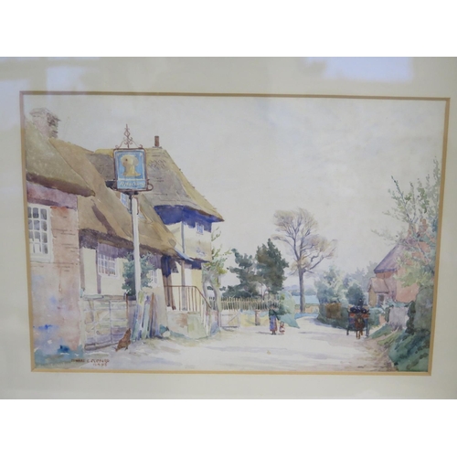 532 - An Edward C Clifford watercolour depicting The Wheat Sheaf Inn, Westwood, Kent - signed and dated 15... 