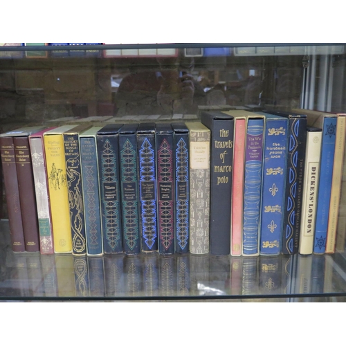 1402 - Twenty Folio Society books, including literature, Brontes, Chaucer, Kipling and historical texts, al... 