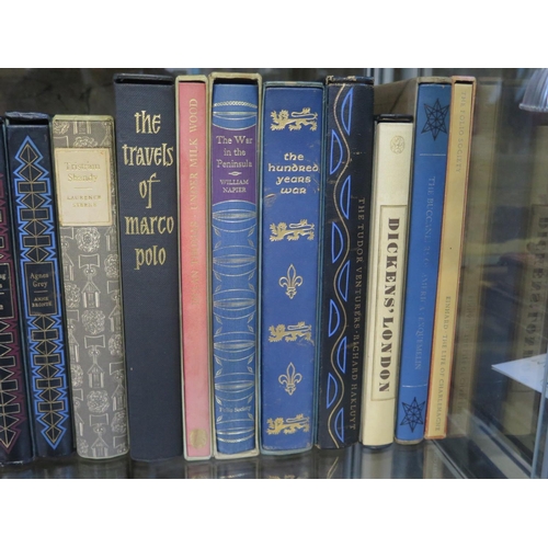 1402 - Twenty Folio Society books, including literature, Brontes, Chaucer, Kipling and historical texts, al... 